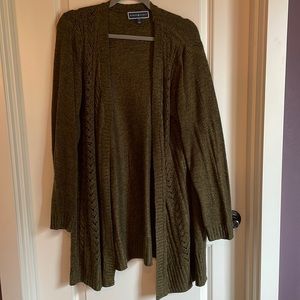 Olive green and black Karen Scott sweater